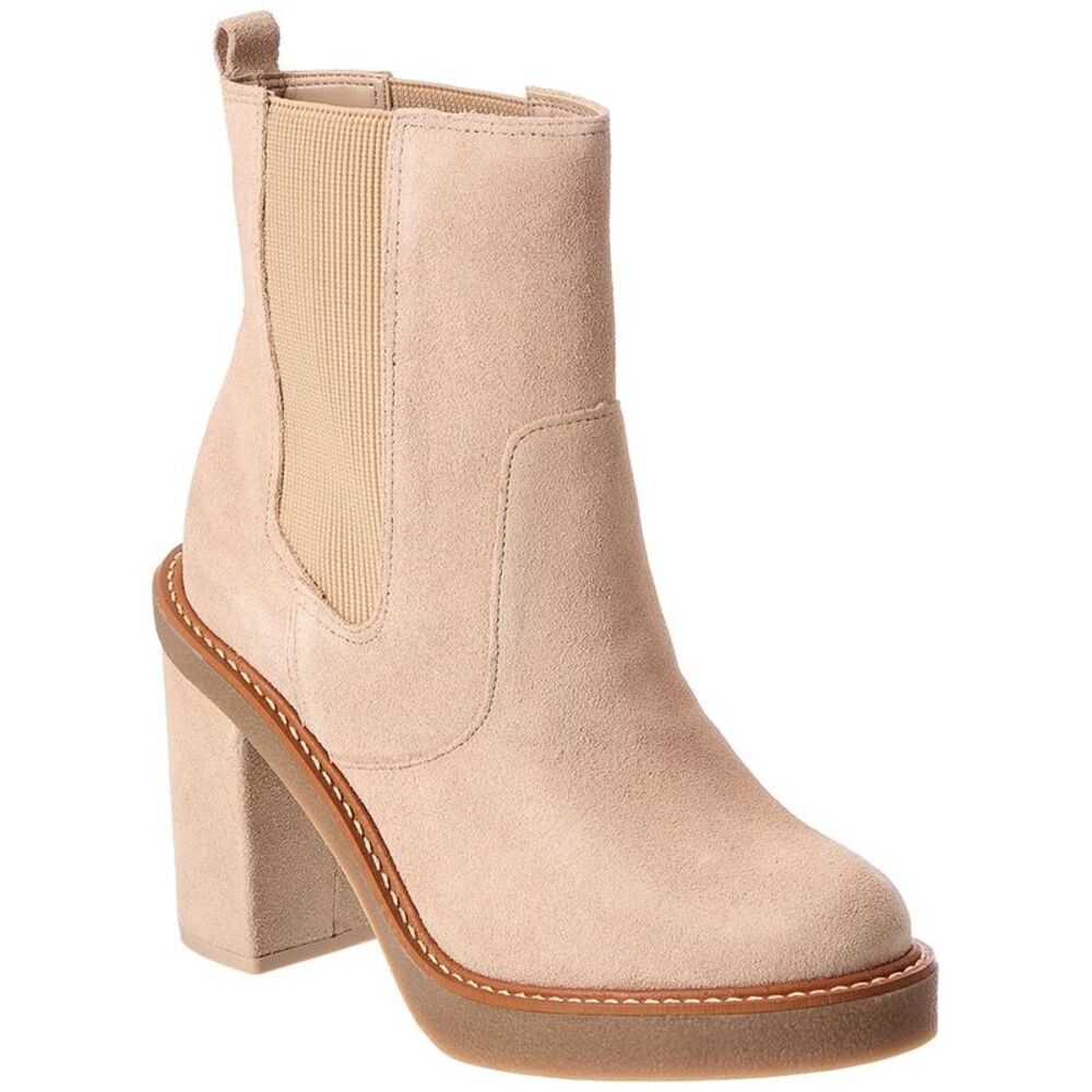 Arezzo Jade Suede Bootie, Beige
